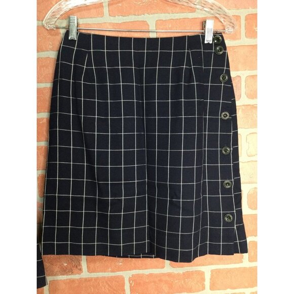 Vintage Carlisle Womens Wool Blend Suit Jacket and Skirt Set Size 8 Checkered - Picture 4 of 7